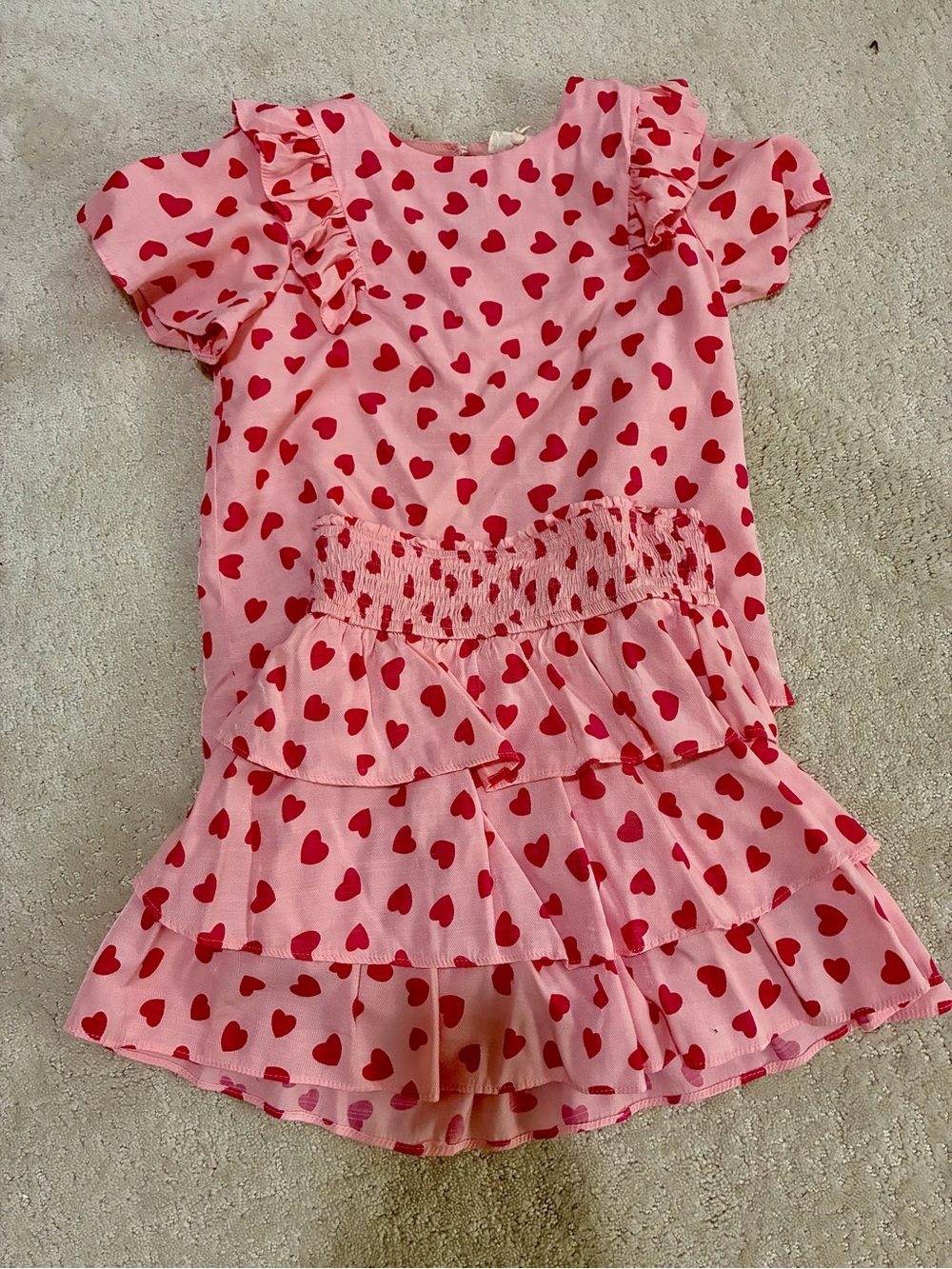 Hayden Girls Heart Skirt Set Girls Medium